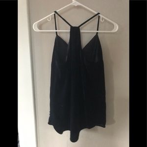 Navy blue velvet tank from Banana Republic